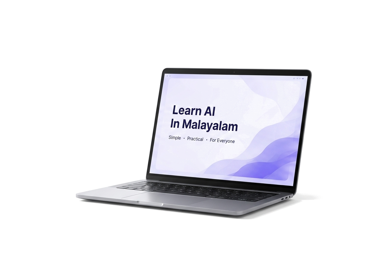 Learn AI in Malayalam on Laptop